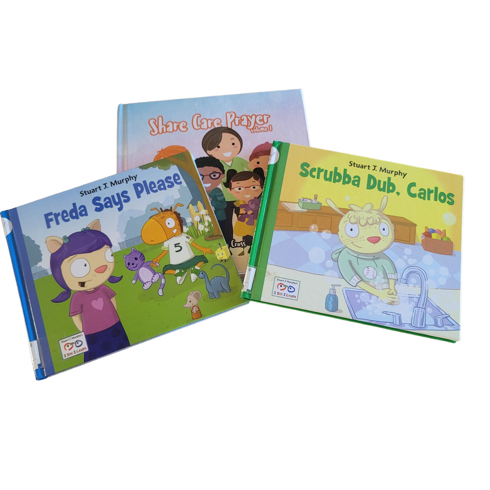 Set of Three CHildren's Books Teaching Hygene, Caring, Manners Hardcover